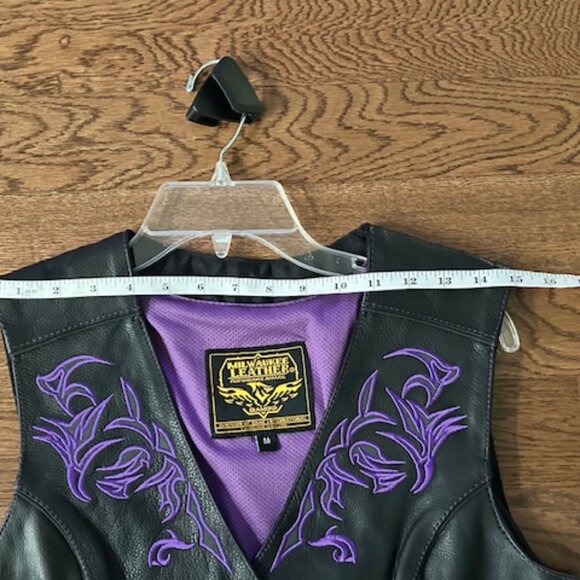 NWT Milwaukee Leather Women's Vest Motorcycle Riding w Conceal Carry Pockets - Picture 6 of 13